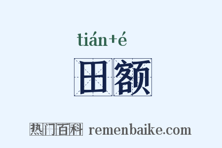 田额是什么意思的图片